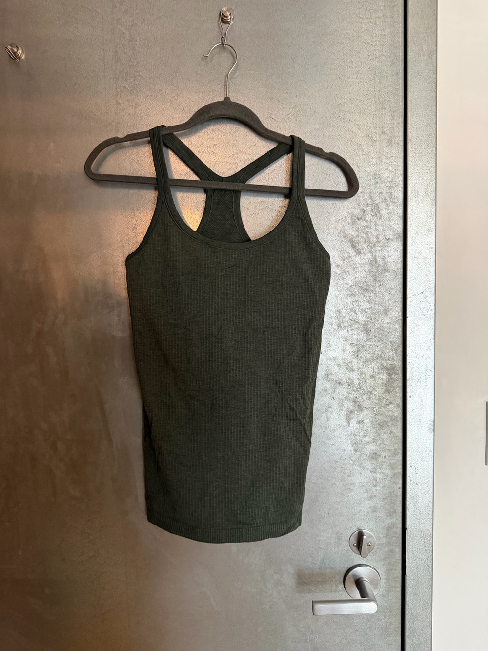 lululemon athletica Olive Green Ribbed Ebb to Street Tank